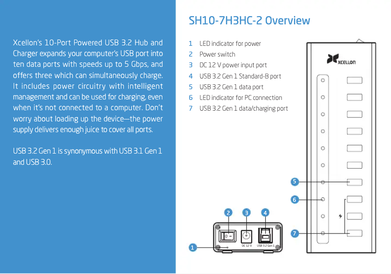 Page 1 de la notice Manuel utilisateur Xcellon SH10-7H3HC-2