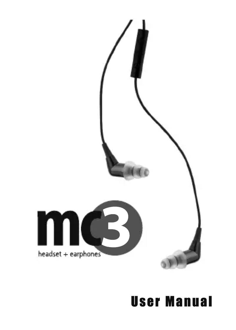 Page n°1 - Manuel utilisateur Etymotic mc3