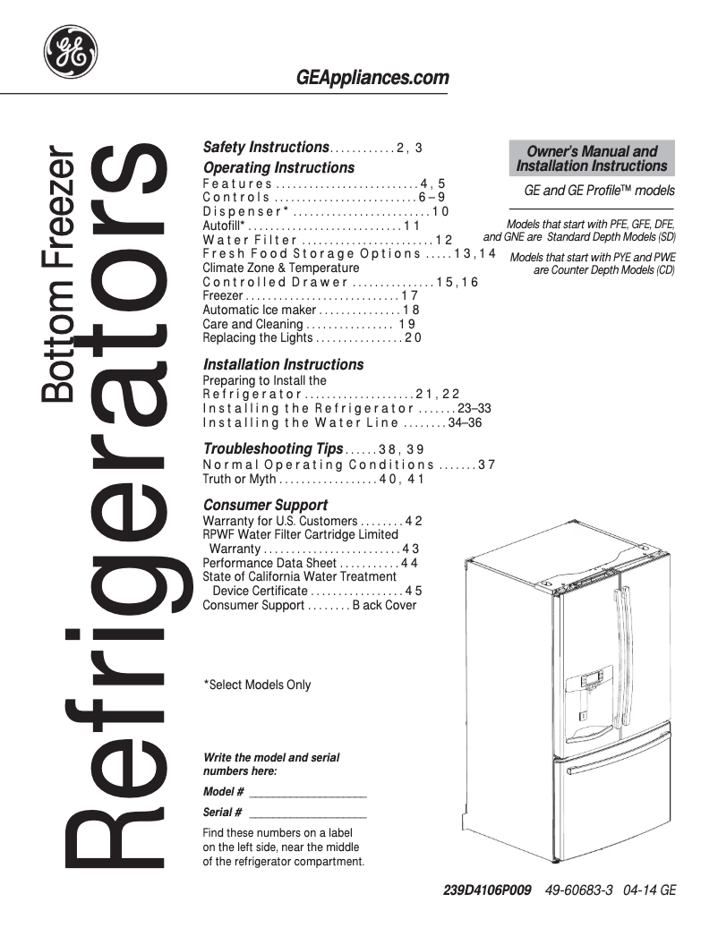Imagen de la primera página del manual del dispositivo Adora DFE29JMDES
