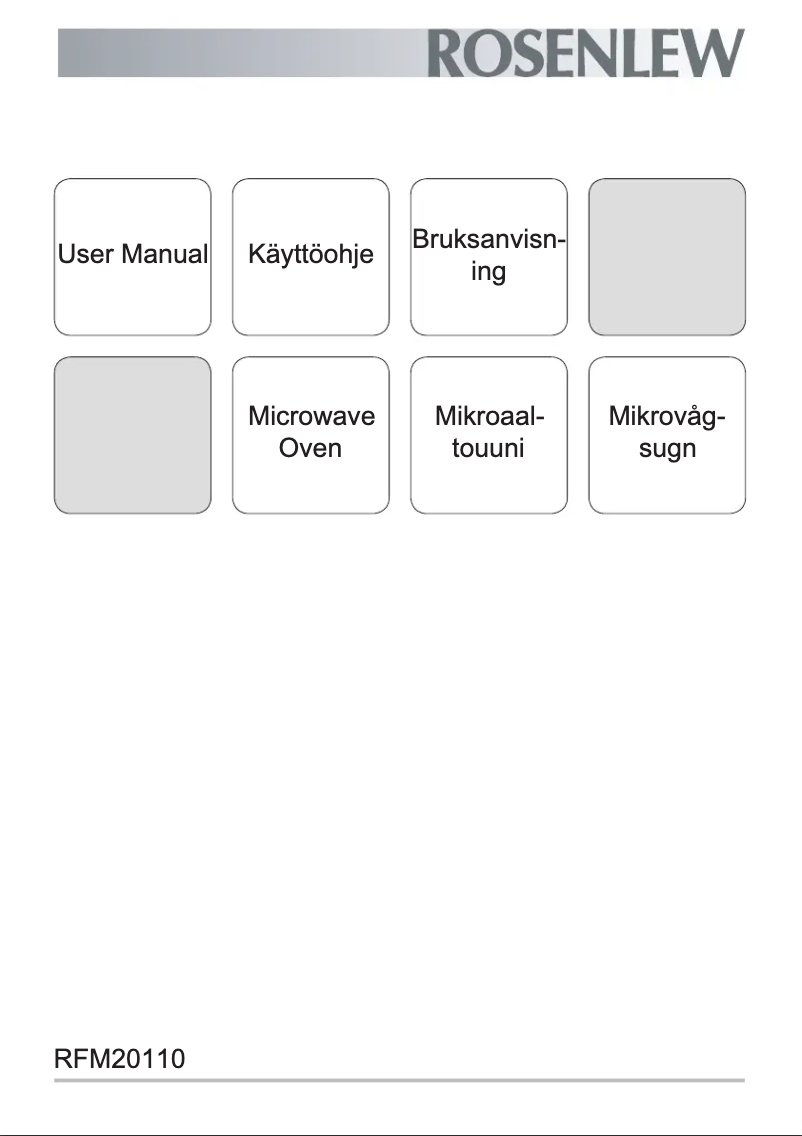 Page 1 de la notice Manuel utilisateur Rosenlew RFM20110WA