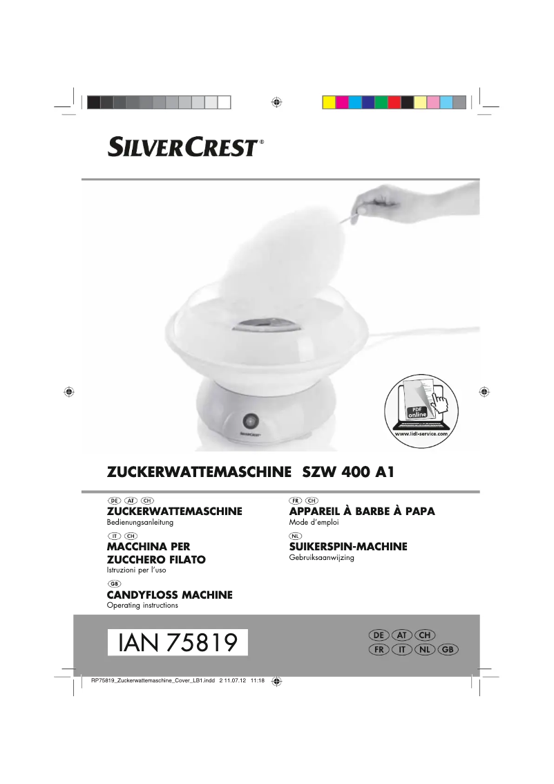 Page 1 de la notice Manuel utilisateur SilverCrest SZM 500 A1
