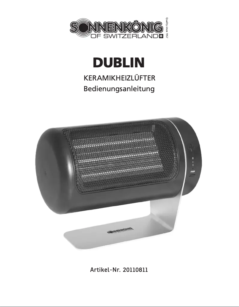 Image de la première page du manuel de l'appareil Dublin