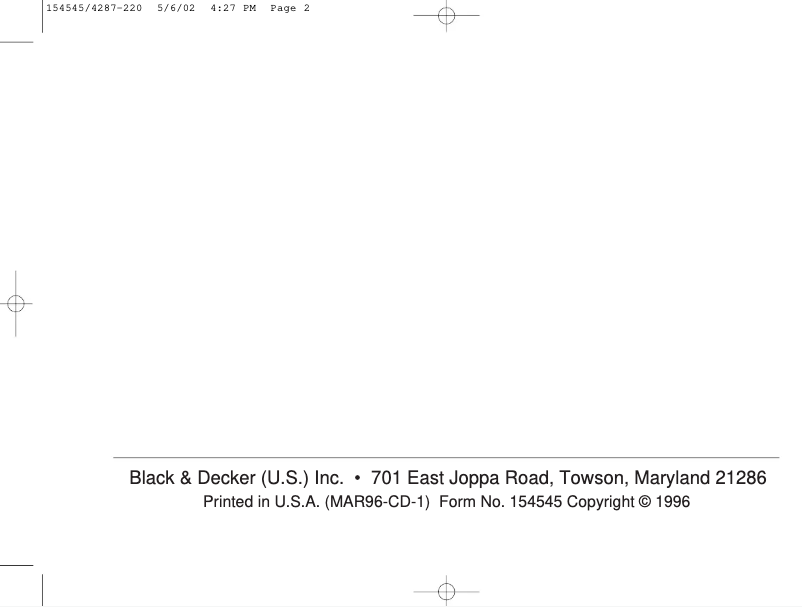Página 1 del manual Manual de usuario Black & Decker 4292