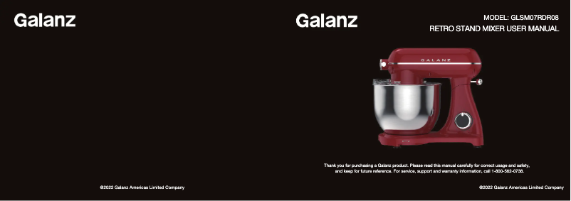 Page n°1 - Manuel utilisateur Galanz GLSM07WER08