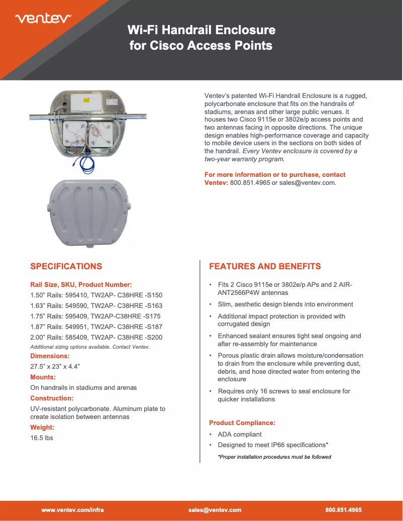 Page 1 de la notice Manuel utilisateur Ventev TW2AP-C38HRE-S200