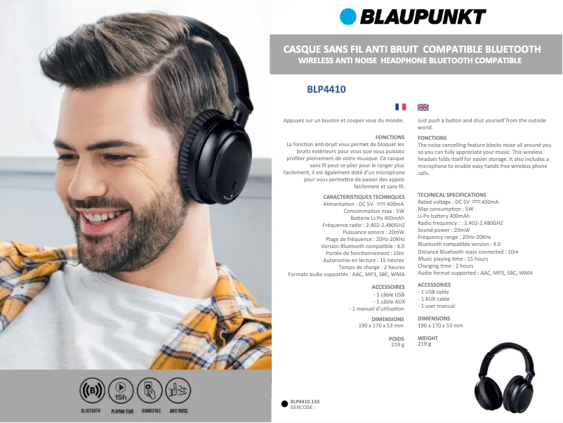 Página 1 del manual Manual de usuario Blaupunkt BLP4410