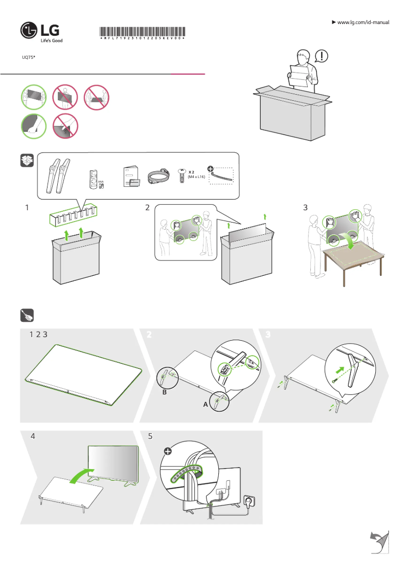 Page n°1 - Manuel utilisateur LG 43UQ751C0LF