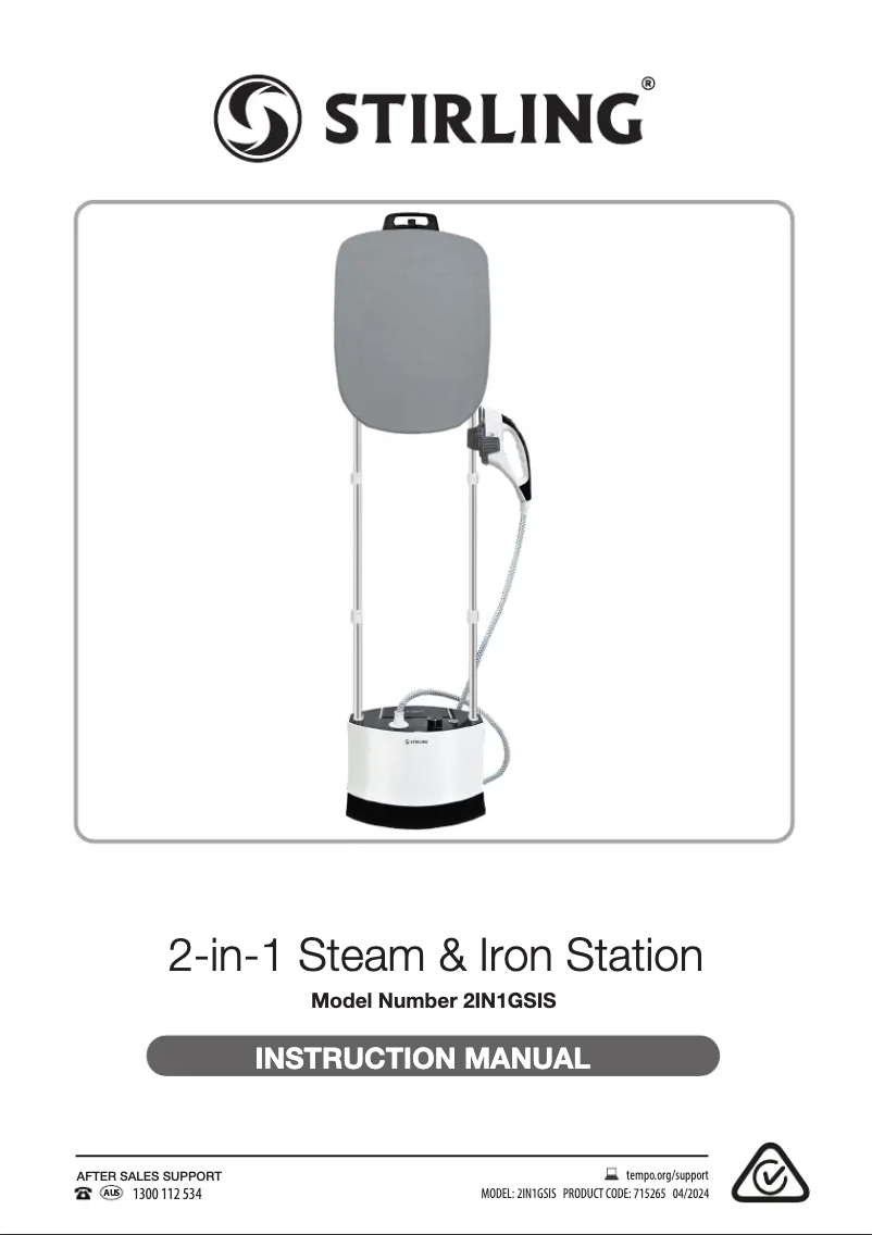 Page 1 de la notice Manuel utilisateur Stirling 2IN1GSIS