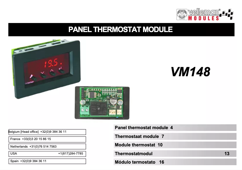 Página 1 del manual Manual de usuario Velleman VM148