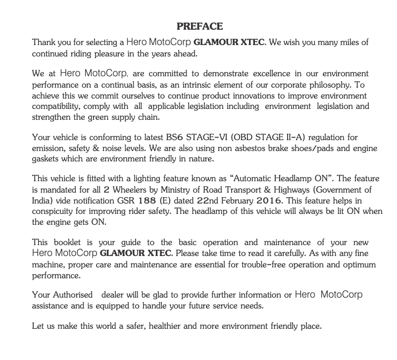 Image de la première page du manuel de l'appareil Glamour Xtec (2023)