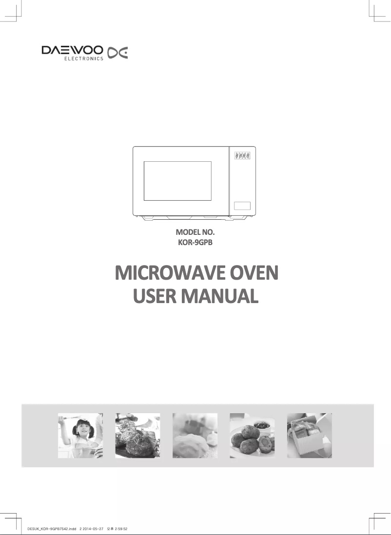 Page n°1 - Manuel utilisateur Daewoo KOR9GPB