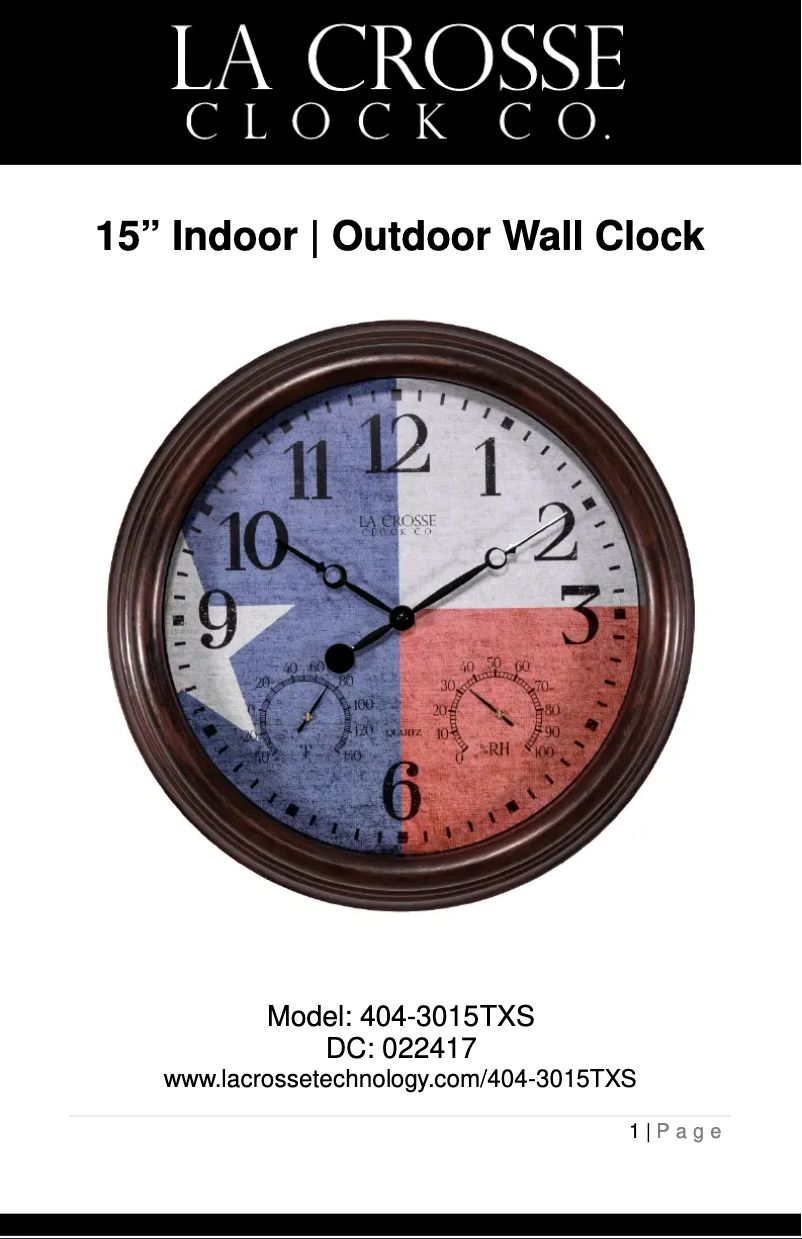 Image de la première page du manuel de l'appareil 404-3015TXS