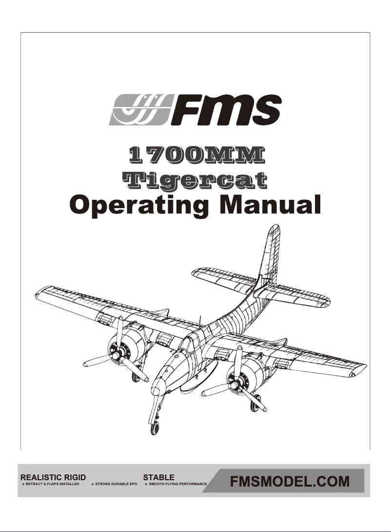 Page 1 de la notice Manuel utilisateur FMS F7F Tigercat