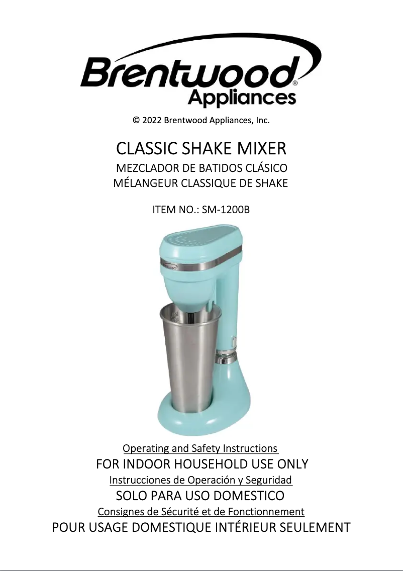 Image de la première page du manuel de l'appareil SM-1200B