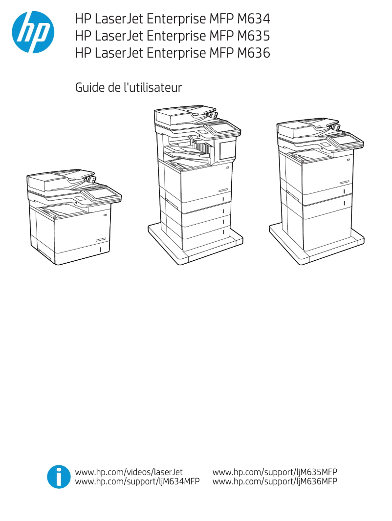 Image de la première page du manuel de l'appareil LaserJet Enterprise MFP M634