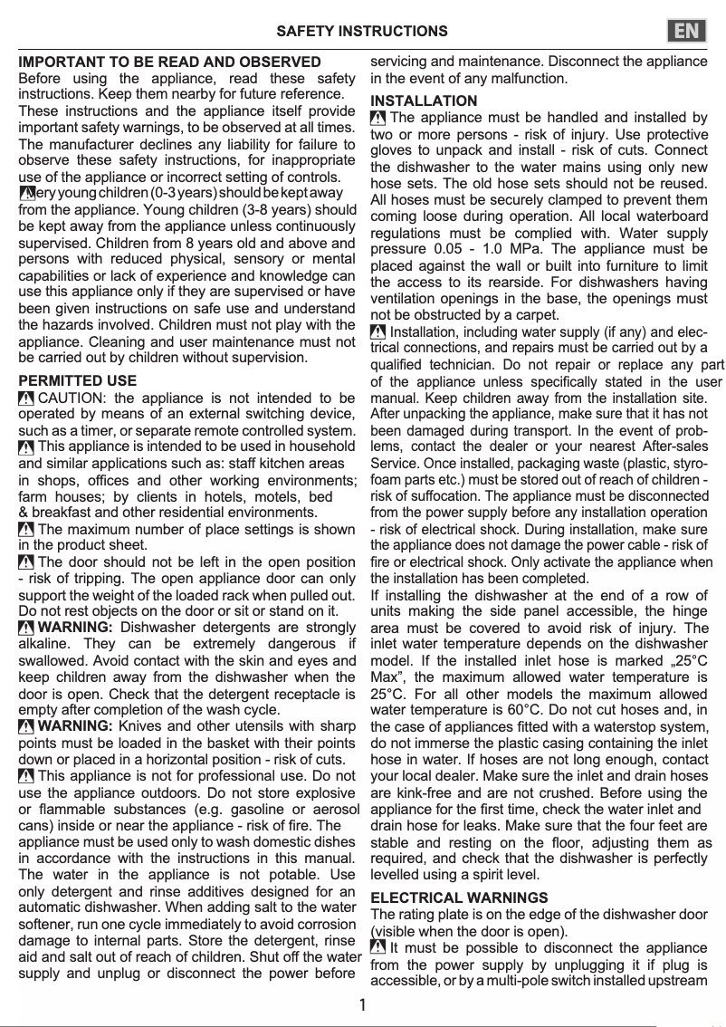 Image de la première page du manuel de l'appareil RCIE 2B19 A