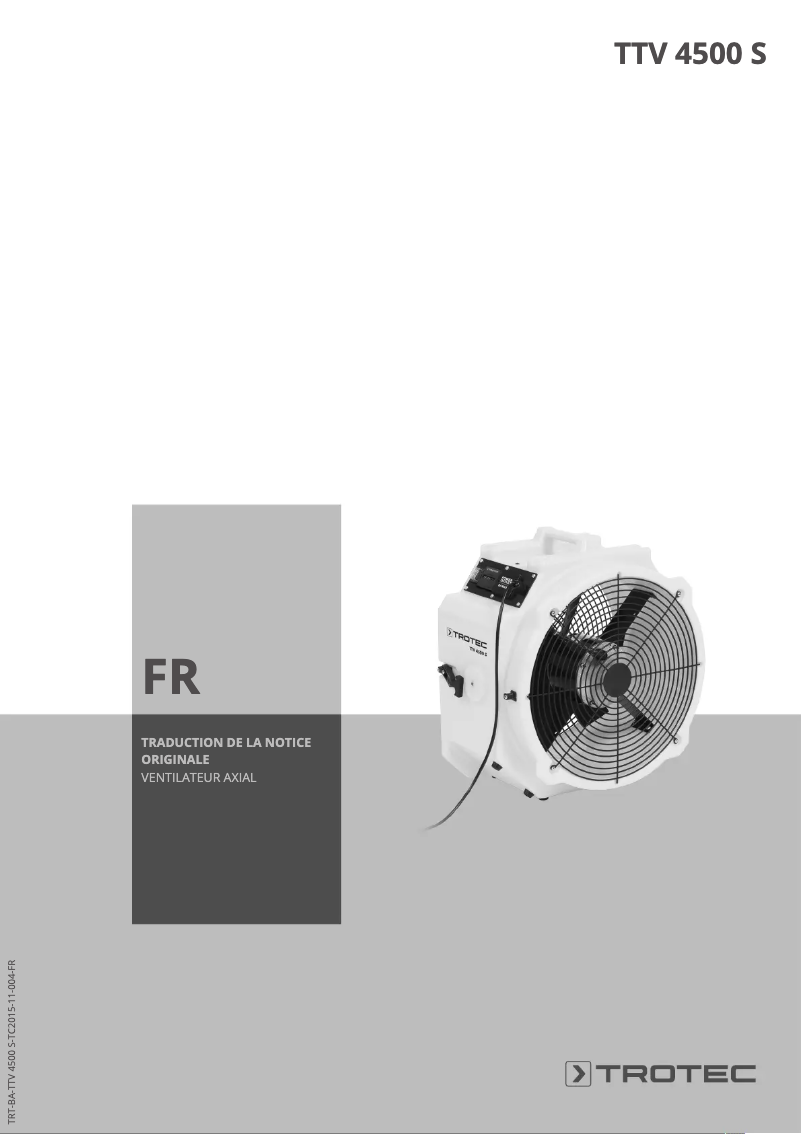 Página 1 del manual Manual de usuario Trotec TTV 4500 S