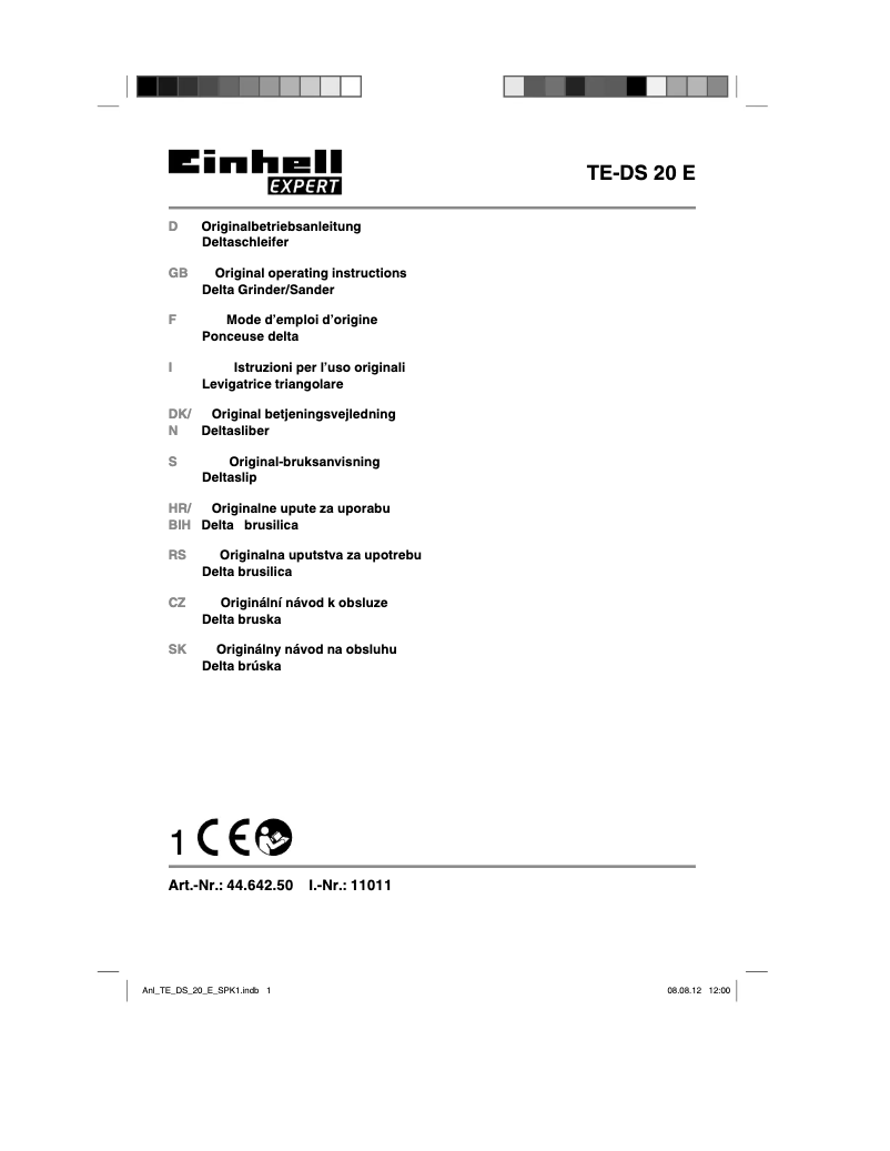 Image de la première page du manuel de l'appareil TE-DS 20 E