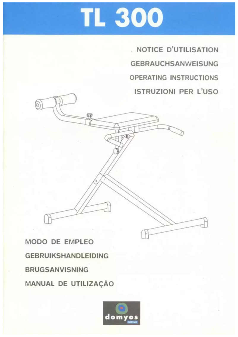 Page n°1 - Manuel utilisateur Domyos TL 300