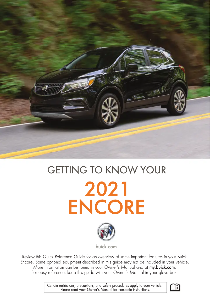 Page 1 de la notice Guide de démarrage rapide Buick Encore GX (2021)