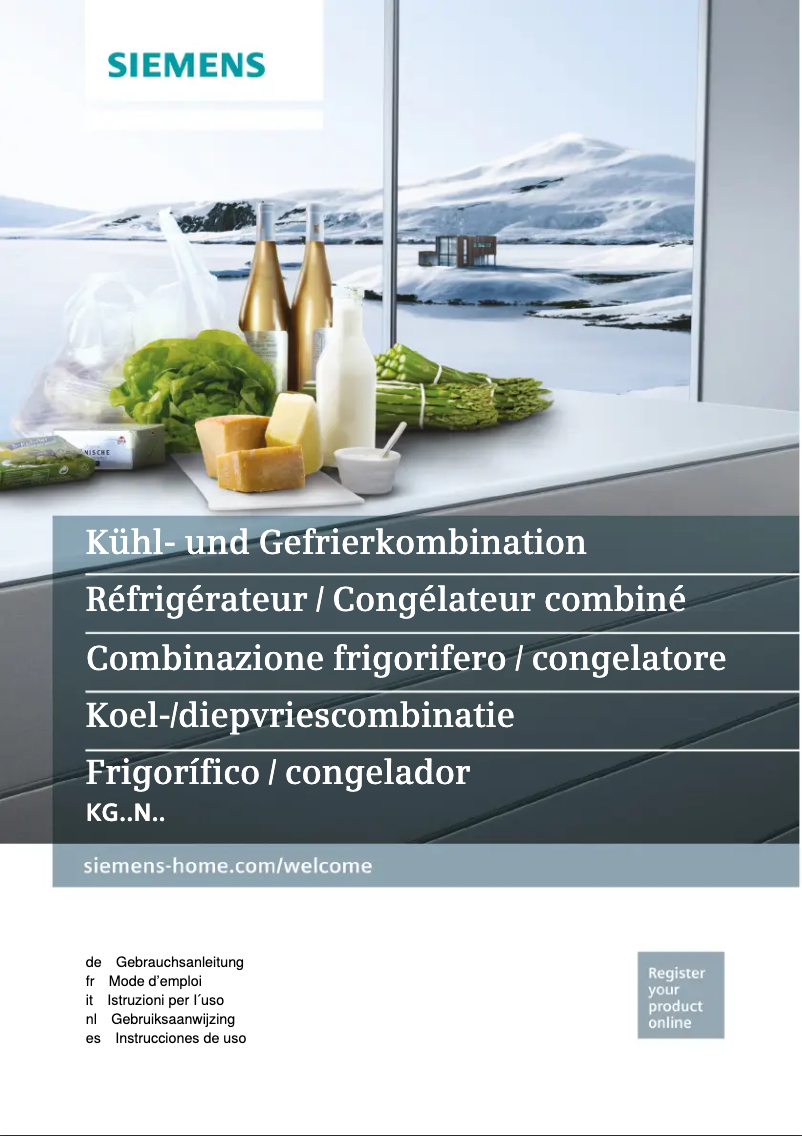 Page 1 de la notice Manuel utilisateur Siemens iQ300 KG39NXI4B