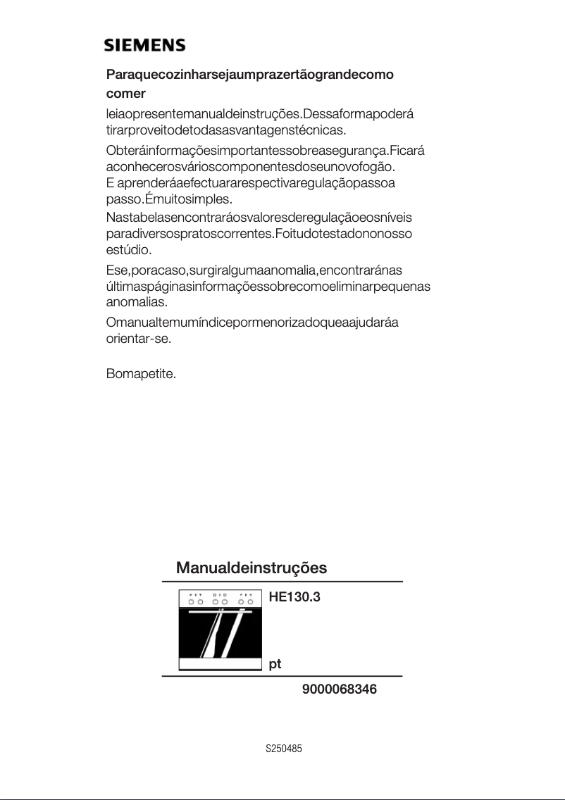 Page 1 de la notice Manuel utilisateur Siemens HE13023