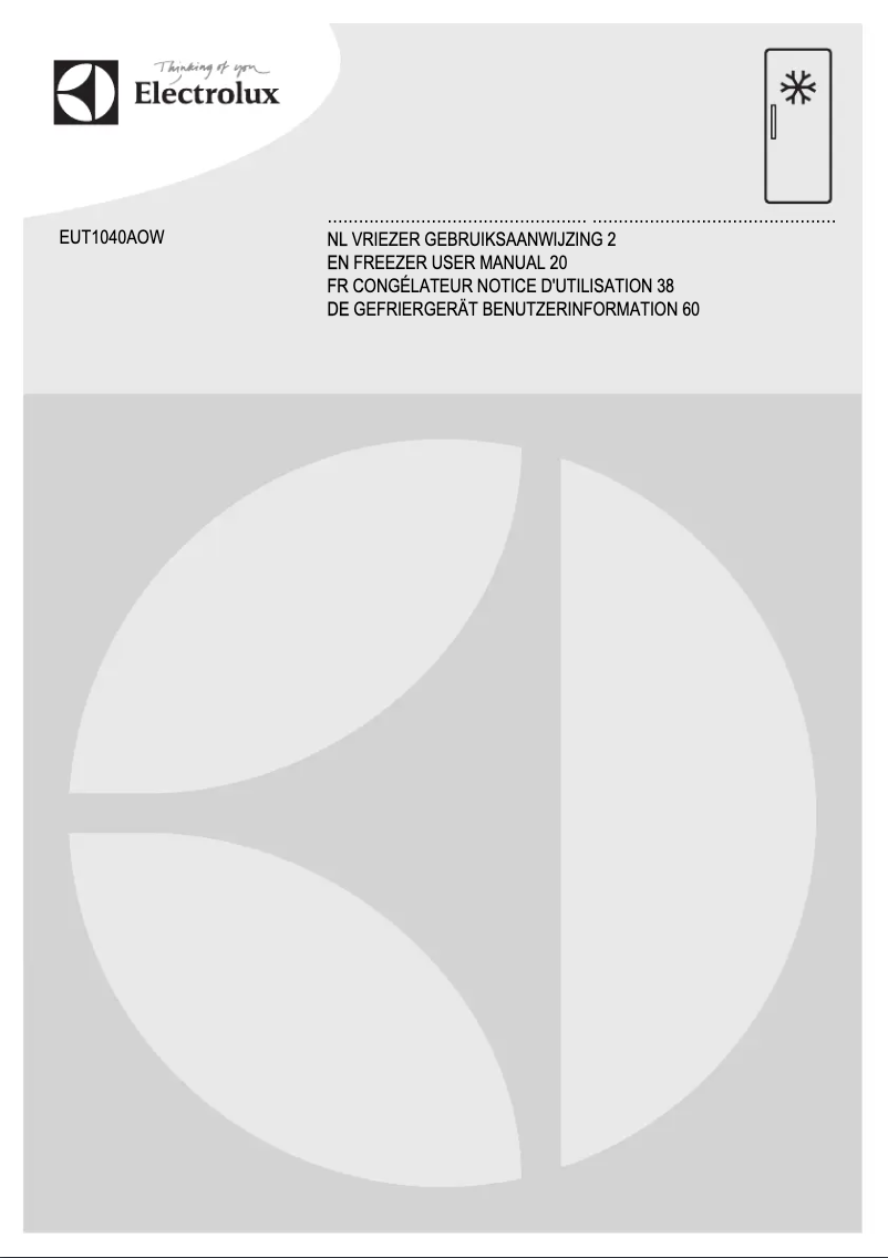 Image de la première page du manuel de l'appareil EUT1040AOW