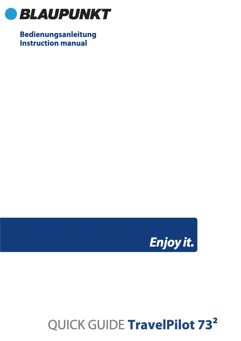 Page 1 de la notice Manuel utilisateur Blaupunkt TravelPilot 73 CE LMU