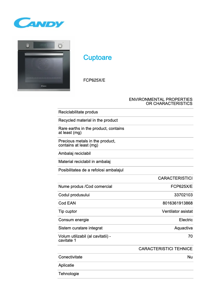 Image de la première page du manuel de l'appareil FCP625X/E