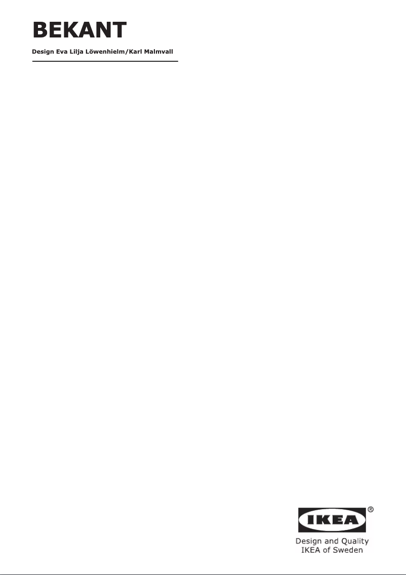 Image de la première page du manuel de l'appareil BEKANT