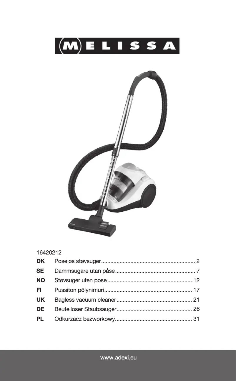 Image de la première page du manuel de l'appareil 16420212