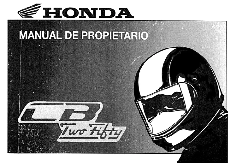 Image de la première page du manuel de l'appareil CB 250 Two Fifty (2002)
