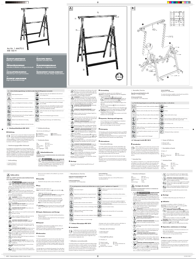 Page n°1 - Manuel utilisateur Brennenstuhl MB 160 H