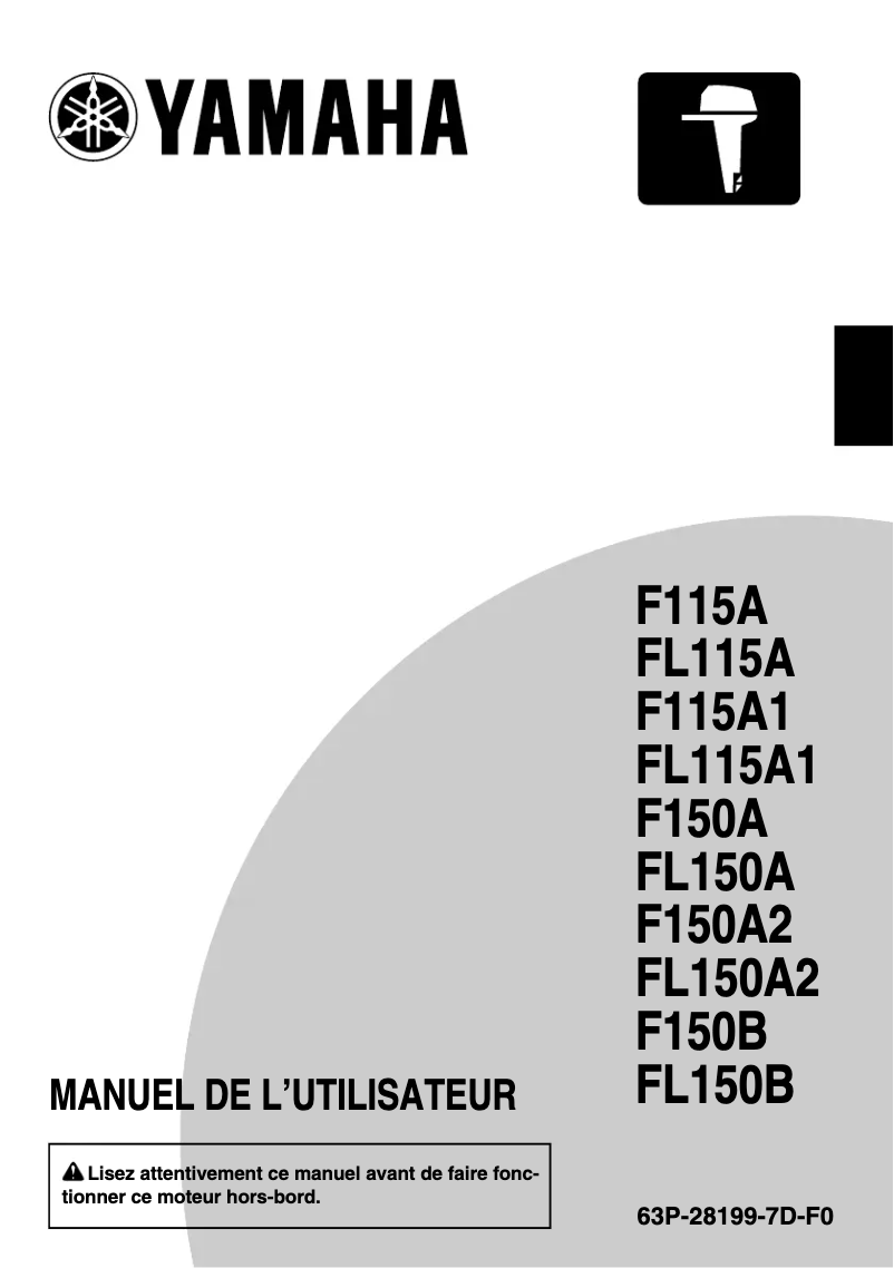 Image de la première page du manuel de l'appareil FL150 (2013)