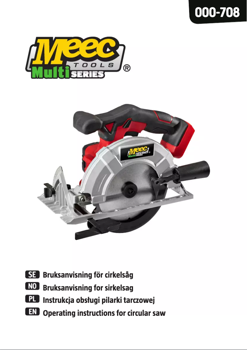 Page 1 de la notice Manuel utilisateur Meec Tools 000-708