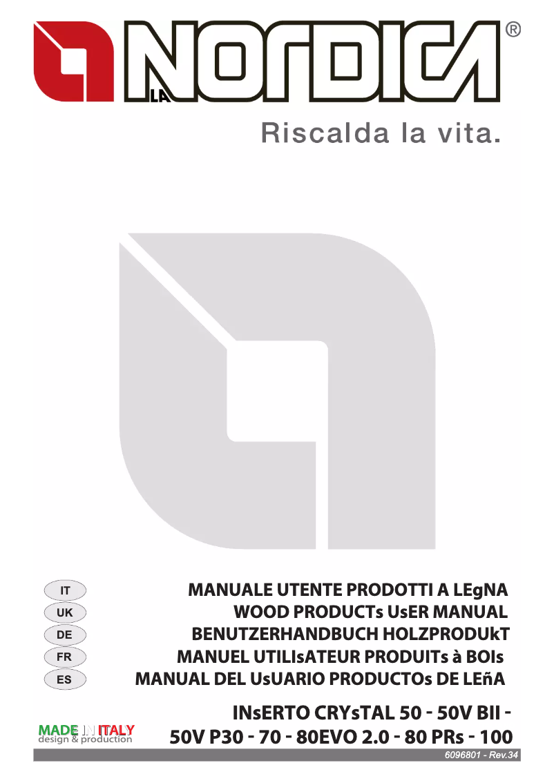 Imagen de la primera página del manual del dispositivo Inserto 70 Crystal