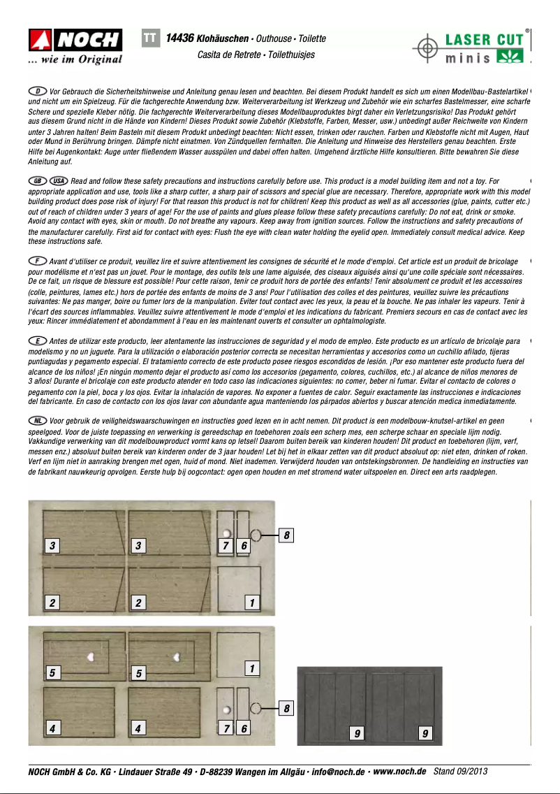 Page 1 de la notice Manuel utilisateur NOCH 14436