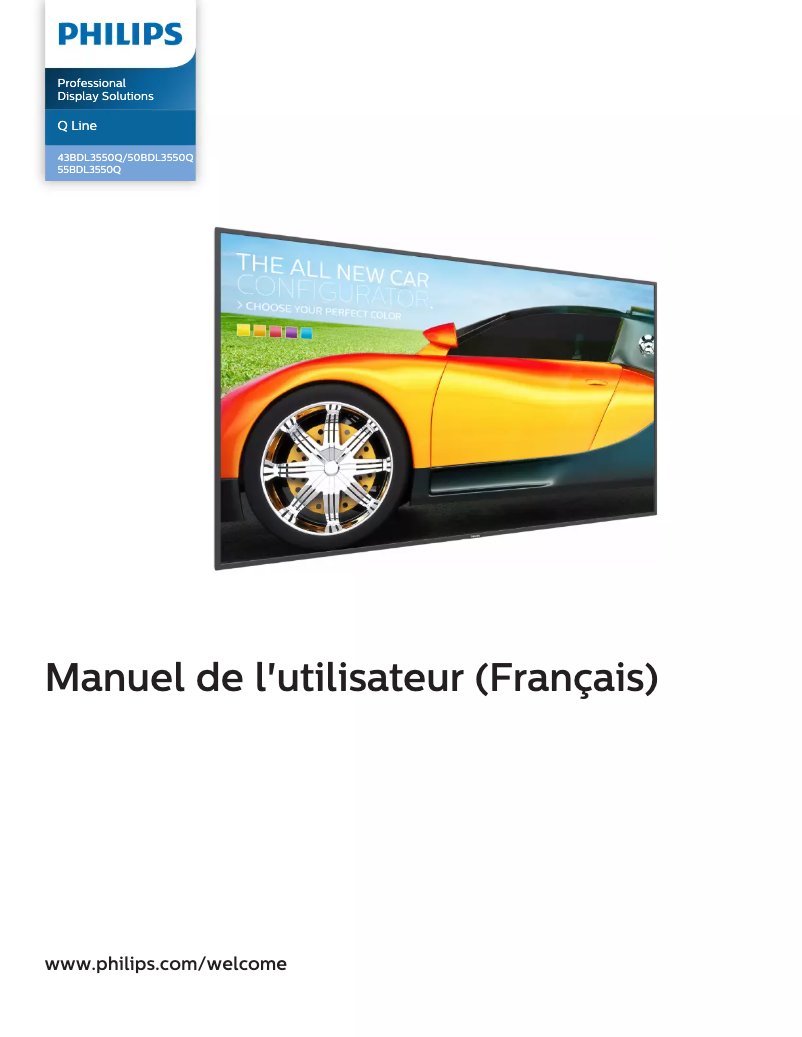 Image de la première page du manuel de l'appareil 50BDL3550Q