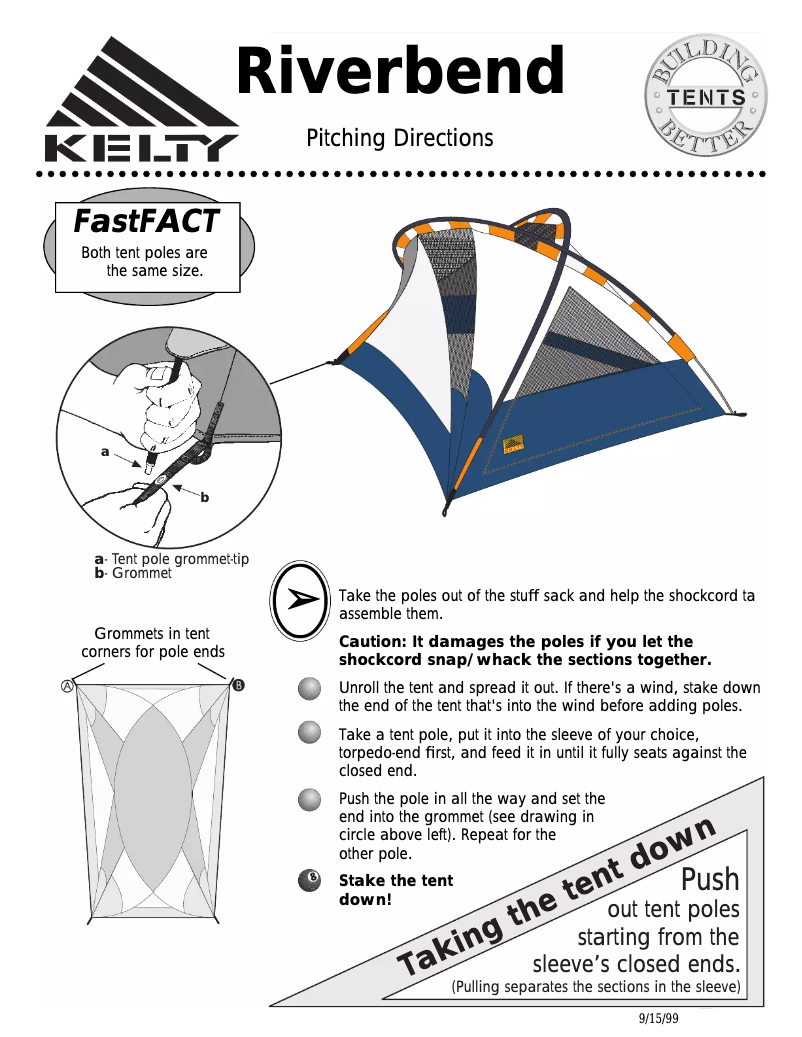 Page 1 de la notice Manuel utilisateur Kelty Riverbend 2