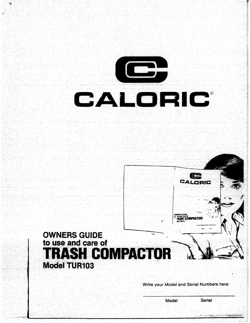Page n°1 - Manuel utilisateur Caloric TUR103