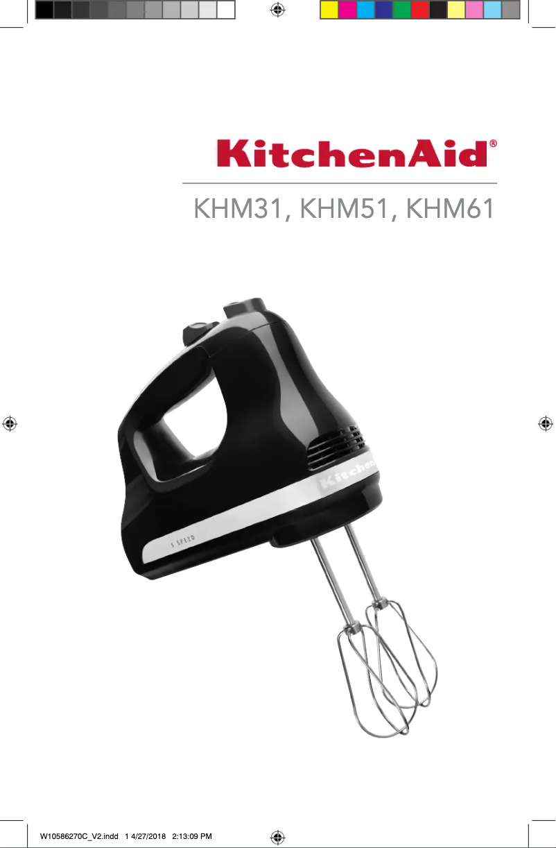 Página 1 del manual Manual de usuario KitchenAid KHM512CB
