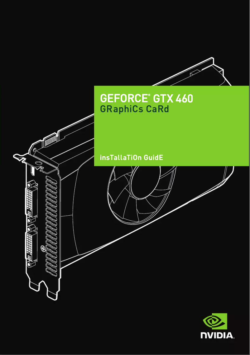 Image de la première page du manuel de l'appareil Geforce GTX 460