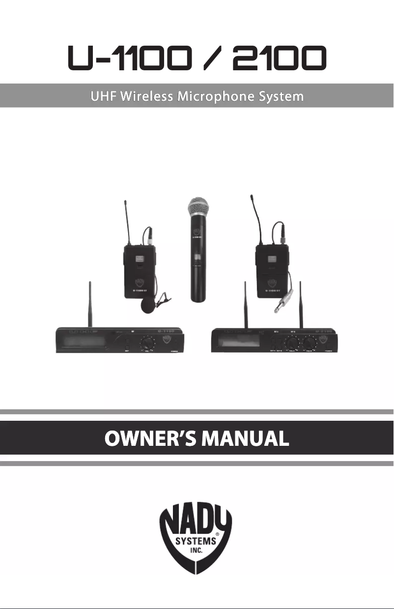 Page 1 de la notice Manuel utilisateur Nady U-1100