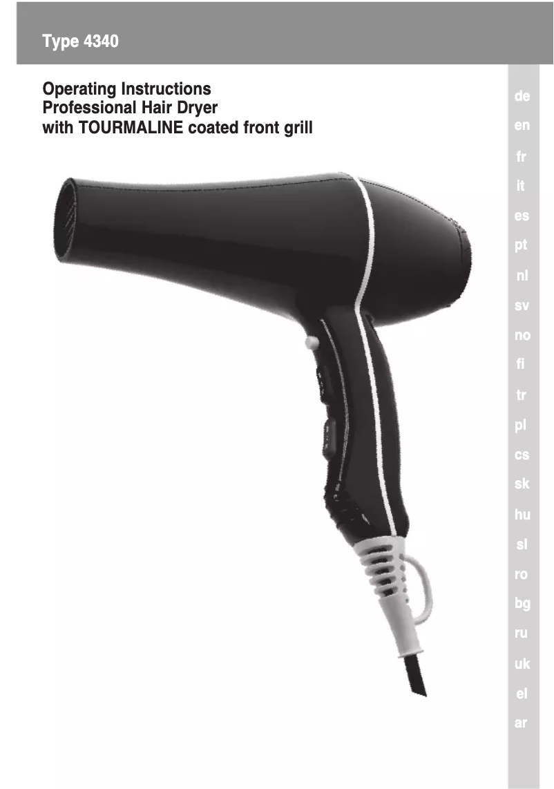 Image de la première page du manuel de l'appareil Power Dry PD5439