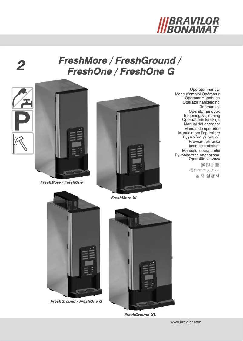 Page 1 de la notice Manuel utilisateur Bravilor Bonamat FreshMore 310