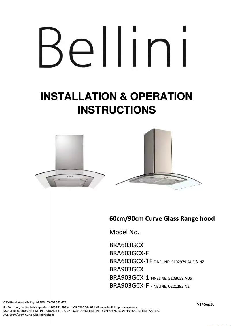 Image de la première page du manuel de l'appareil BR603GCX-1F