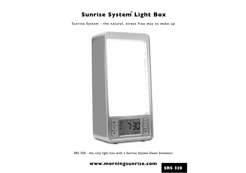 Page 1 de la notice Manuel utilisateur Sunrise BlueMax 320