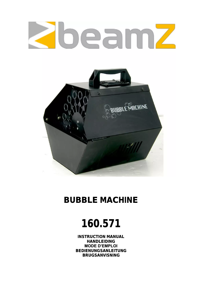 Page 1 de la notice Manuel utilisateur BeamZ 160.571