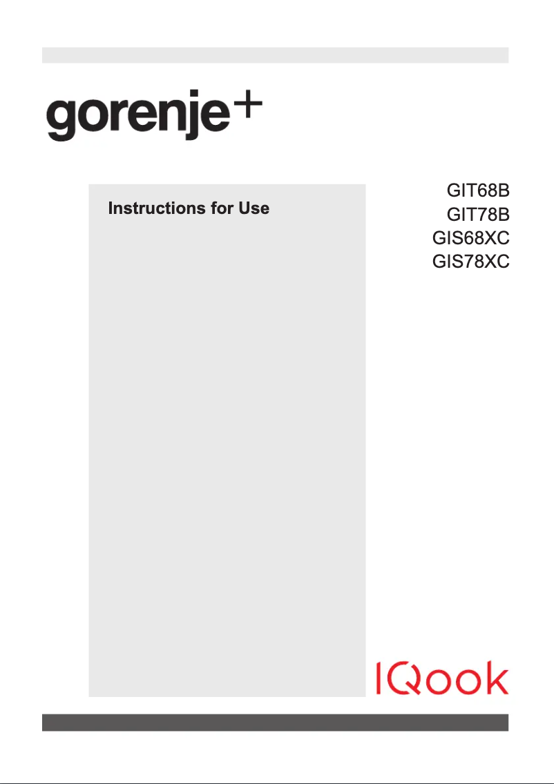 Page n°1 - Manuel utilisateur Gorenje GIS78XC