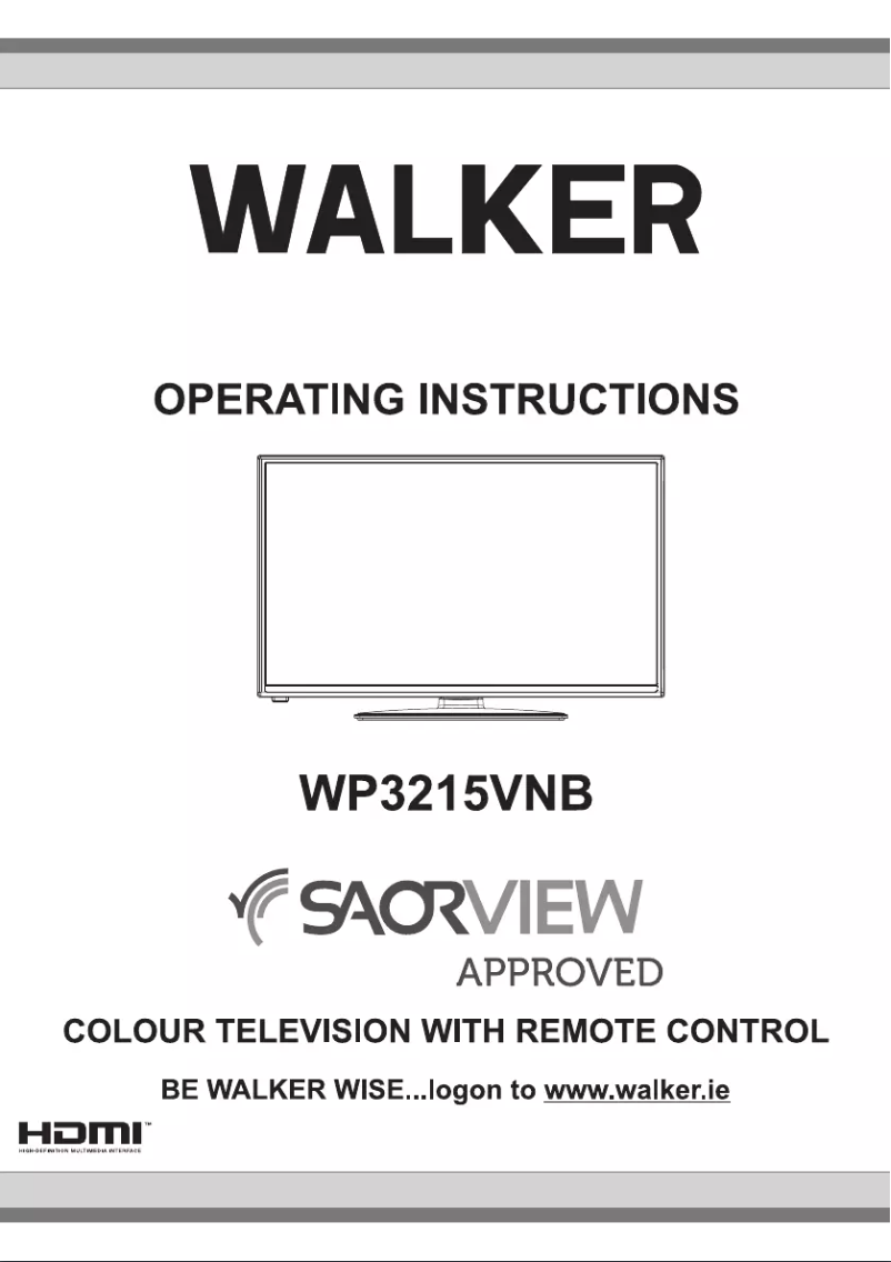 Page n°1 - Manuel utilisateur Walker WP3215VNB